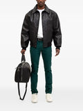 PLACE OF ËLMS debossed leather bomber jacket