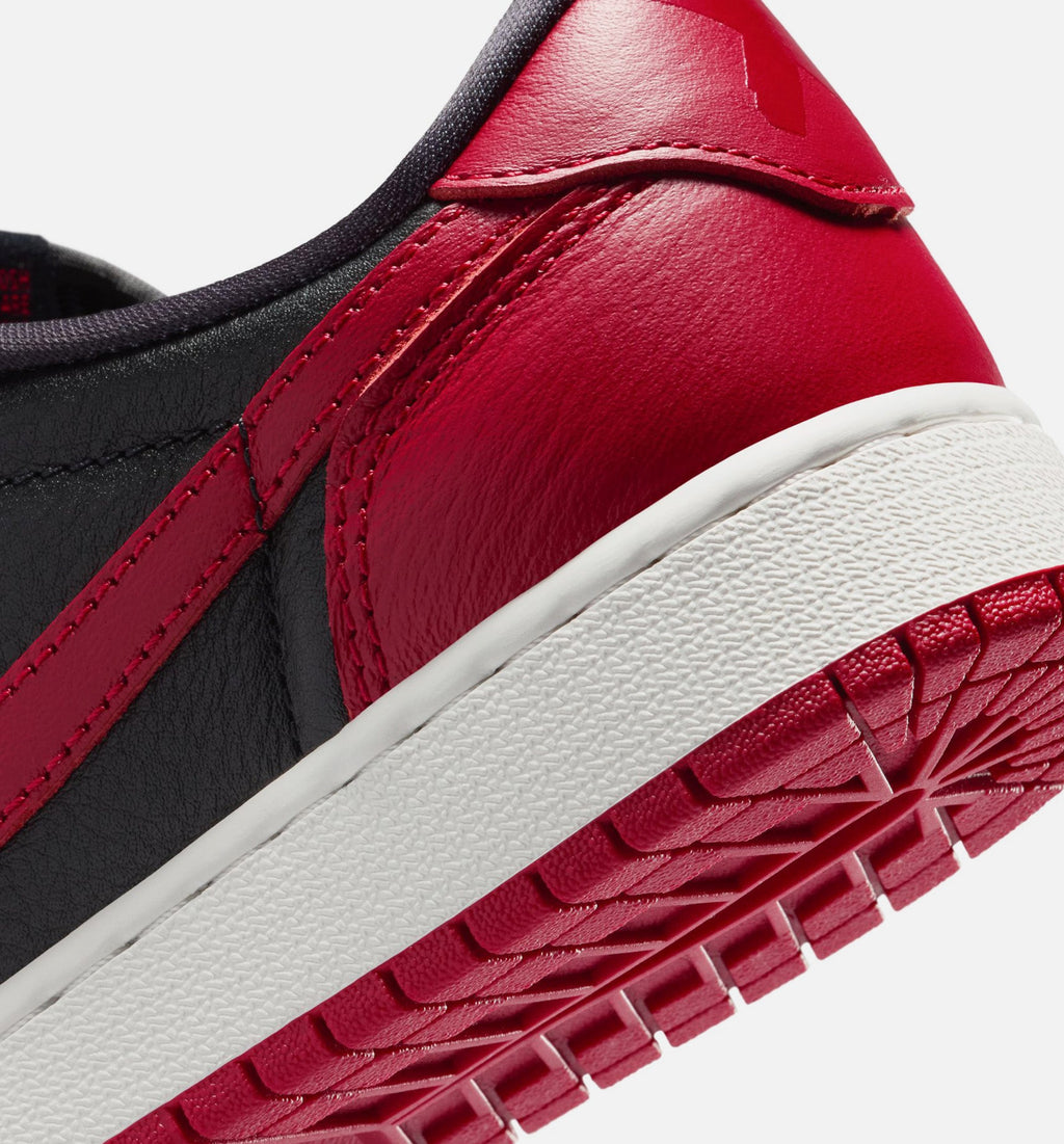 Air Jordan 1 Retro Low OG Banned Grade School – Black/Black/Varsity Red/Summit White